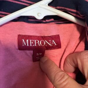 Merona Pink and Navy Casual Trench Coat
